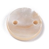 Natural Freshwater Shell Buttons BSHE-B003-16-2