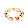 Brass Micro Pave Clear Cubic Zirconia Cuff Rings RJEW-O046-02G-4