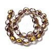 Handmade Gold Foil and Silver Foil Lampwork Flat Round Beads FOIL-C001-02C-2