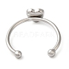 Non-Tarnish 304 Stainless Steel Open Cuff Ring Components STAS-I306-01P-3