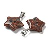 Natural Red Sesame Jasper Pendants G-B127-12P-03-2