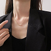 Elegant 304 Stainless Steel & Imitation Pearl Star Pendant Necklaces for Women FW5456-1