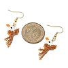304 Stainless Steel MIYUKI Glass Seed Beads Bird Dangle Earrings EJEW-MZ00555-03-4