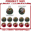 100Pcs 2 Colors Polyester European Beads FIND-PH0029-12-2
