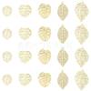 20Pcs 5 Styles Rack Plating Brass Filigree Pendants KKC-FS0001-05KCG-1