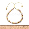 Long-Lasting Plated Brass Beads Slider Bracelets for Women BJEW-K268-03-5