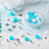 DIY Round Silicone Focal & Flat Round Iron Rhinestone Spacer Beads Jewelry Finding Making Kits DIY-TA0011-85-5