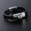 Punk Braided PU Leather Cord Bracelets EQ6903-4