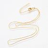 Real 18K Gold Plated Brass Box Chains Necklace Making MAK-R014-G-2