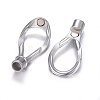 304 Stainless Steel Magnetic Clasps with Glue-in Ends STAS-E440-23B-P-3