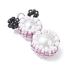Glass Seed Beaded Snowman Pendants PALLOY-MZ00888-4