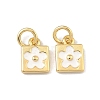 Brass Enamel Pendants KK-B170-04G-03-1