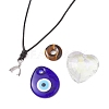 3Pcs 3 Styles Adjustable Waxed Polyester Cord Necklaces Making AJEW-JB01308-2