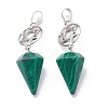 Synthetic Malachite Pendants G-O194-09-2