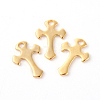 201 Stainless Steel Tiny Cross Charms STAS-F192-079G-1