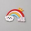 PVC Plastic Cabochons SIL-WH0019-15B-1