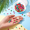 300Pcs 6 Colors Spray Painted Natural Spiral Shell Beads Strands BSHE-TA0001-14-6