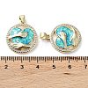 Rack Plating Brass Micro Pave Clear Cubic Zirconia Pendants KK-C041-06H-G-3