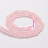 Faceted Round Natural Rose Quartz Bead Strands G-L437-12-8mm-2