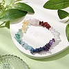 Chakra Natural Rose Quartz & Quartz Crystal & Red Jasper & Green Aventurine & Lapis Lazuli & Amethyst Chip Beaded Stretch Bracelets BJEW-JB10777-02-2