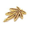 Rack Plating Brass Micro Pave Cubic Zirconia Pendants KK-K367-05G-01-2