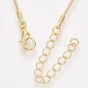 Brass Round Snake Chain Necklace Making MAK-T006-11A-G-2