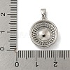 Brass Micro Pave Clear Cubic Zirconia Pendants KK-N254-118P-01-3