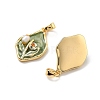 Brass Enamel Pendants KK-B129-25G-01-2