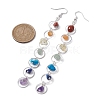 7 Chakra Theme Natural & Synthetic Mixed Gemstone Chips Dangle Earrings EJEW-JE05703-01-3