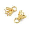 Flower Rack Plating Brass Filigree Bead Cap Bails KK-L102-27G-2