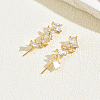 Brass Micro Pave Cubic Zirconia Stud Earrings for Women CY3944-3