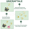 Unicraftale 30Pcs 5 Style 201 Stainless Steel Stud Earring Findings STAS-UN0038-73-5