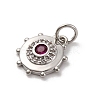 Brass Micro Pave Cubic Zirconia Charms KK-U033-22P-01-2
