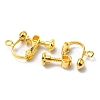 Rack Plated Brass Screw Clip-on Earring Findings KK-YW0001-10G-2
