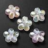 UV Plating Luminous Transparent Acrylic Beads OACR-P010-16-3