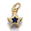 Brass Glass Pendants KK-P192-10-G04-2