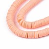 Flat Round Handmade Polymer Clay Beads CLAY-R067-8.0mm-13-3