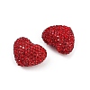 Heart Shaped Polymer Clay Rhinestone Beads CLAY-NH0002-02D-2