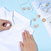 6Pcs Zinc Alloy & Rhinestone Cufflinks BUTT-PH0001-83LG-3