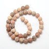 Natural Sunstone Frosted Round Bead Strands LS-G-O039-07-8mm-2