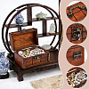 Retro Rectangle Wooden Storage Treasure Chests for Trinkets AJEW-WH0871-84B-3
