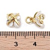 Brass Micro Pave Cubic Zirconia Charms KK-C051-14G-02-3