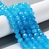 Baking Paint Imitation Jade Glass Bead Strands DGLA-A034-J8MM-A13-2