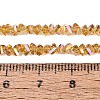 Electroplate Transparent Glass Beads Strands EGLA-Q139-01A-A04-4