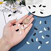 24 Pairs 2 Colors Silicone D-shaped Eyeglass Nose Pads KY-GF0001-20-3