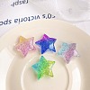 Gradient Color Transparrent Acrylic European Beads OACR-P024-03-1