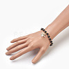 Natural Lava Rock Beads Stretch Charm Bracelets BJEW-JB03857-01-3