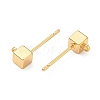 SHEGRACE Brass Cube Stud Earring Findings XGR0106G-121G-2
