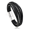 Retro Minimalist Leather Magnetic Clasp Bracelet for Men - Trendy European and American Style Jewelry ST1828936-1