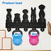 Wood & Iron Wall Mounted Hangers HJEW-WH0055-037-4